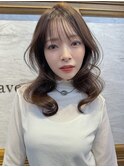 くびれヘア/顔周り/韓国/レイヤーカット/黒髪/ロング/前髪北千住