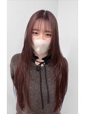 顔周りレイヤー/ピンクベージュ/ブリーチなし【SYUK】kanna