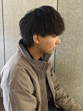ニアウ 太田店(Niau) メンズナチュラルマッシュウルフツイストスパイラルパーマ