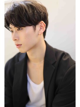 エフェクト 川崎(effect) シャドウパーマメンズマッシュセンターパート緩め強め30代◆