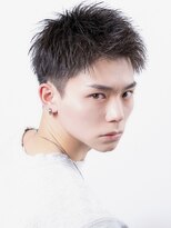 コンフィデンス メンズヘアー(confidence MEN'S HAIR)&nbsp;スパイキーショート黒髪短髪刈り上げビジネスツーブロック束感