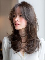 ダル 渋谷/表参道(DAL.)&nbsp;顔周りカットハッシュカットダークブラウンワンホンレイヤー韓国