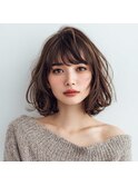 レイヤーボブ/顔周りカット/スモーキーカラー/阪急桂