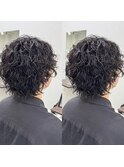 スパイラルパーマセンターパートウルフ
