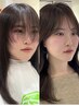 【U24】カット+顔まわりストレート+カラー（W診断付き）