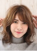 大人可愛いナチャラルベージュボブレイヤー