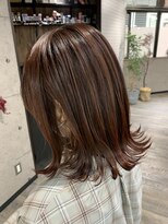 ジュノヘアーアンドアイラッシュ あざみ野(juno hair&eyelash) 外ハネ×ピンク