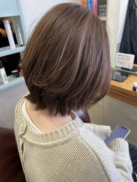 トゥーリ 春日店(tuuli) tuuli☆30代40代ペールベージュ切りっぱなしショート 52