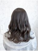 オリーブグレージュ×ゆるふわ巻