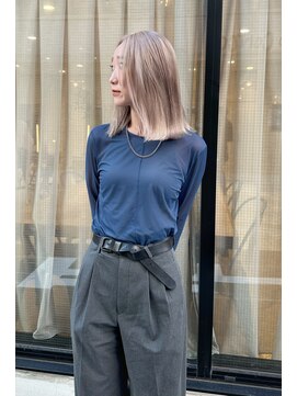 パーク(PAAQ) 【paaq田中智大】ミルクティーカラー（ブロンド）×ぷつっとロブ