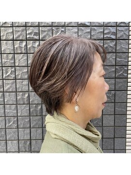 ヘアーラウンジ エゴ(Hair Lounge EGO) 【明るい白髪染め】透明感あるラベンダーグレーに 武蔵新城 槙本