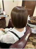 髪質改善ストレート×ミニボブ