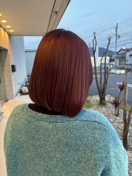 クレヨン ケース(Crayon case) ふわふわミディアム×大人可愛い小顔ボルドーカラー