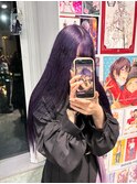 朝比奈まひるラベンダーパープルハイトーンカラー