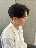 メンズナチュラルセンターパートナチュラルパーマシャドウパーマ