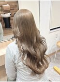 グレージュミルクティベージュカラーボブミディアムレイヤー佐賀