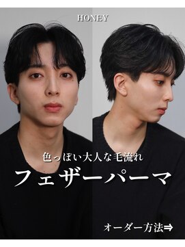 ハニー(HONEY) フェザーパーマ/ニュアンスフェザーパーマ/岡崎メンズパーマ