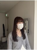 レイヤーカットシースルーマッシュハイライトアンブレラカラー