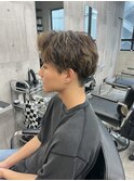 アップバング×ハイライトカラー
