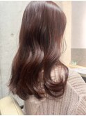 セミディ/艶髪/暖色カラー/ピンクオレンジ/オージュア