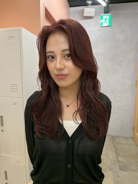 アマーク(a mark) 【住野 桃香】Wカラーで作るチェリーレッド