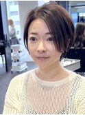 【３０代４０代５０代】マイナス5歳ショート/豊中/前髪なし/小顔