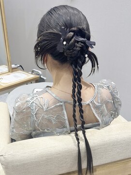 お呼ばれヘアセット◎カチモリアレンジ