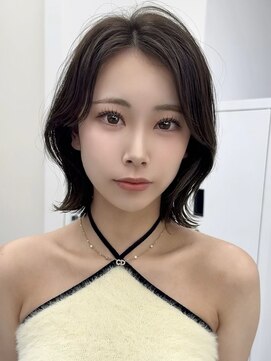 サンド 大阪梅田(sand) オリーブグレー/ココアベージュ/クラゲヘアー/レイヤーボブ