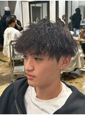 表参道駅MEN’S/ニュアンスパーマ/刈り上げセンターパート