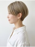 ナチュラルショートボブ/刈り上げショート/ショコラベージュ