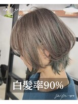 アンドグレイ 東京町屋店(and gray.)&nbsp;白髪率90%頭皮ケア×デザインカラーで遊ぶ白髪活かし