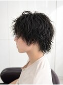 夏風ニュアンスウルフ×センターパート