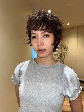 ネロ ヘアサロン ネイビー 渋谷(NERO HAIRSALON NAVY) 【近藤真帆】マッシュショート レイヤー ブラウンベージュ