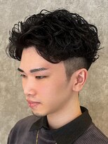 エリマ 横浜西口(elima) ルーズパーマの七三アップバングショート◎