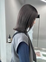 ヌード(nude)&nbsp;オリーブグレージュボブ｜ブリーチなし髪質改善カラー