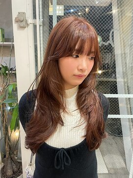 アンドケー 那覇おもろまち店(and K) 透明感ブラウン/シアーカラー/レイヤーカット/ロング