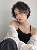 池袋似合わせ小顔ハンサムショート20代30代髪質改善流し前髪あり