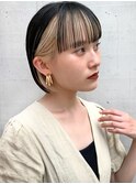 インナーカラー ミニボブ・前髪