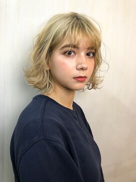 ヘアサロンエム 渋谷店(HAIR SALON M) クールショート/ボブルフ/ピンクベージュ/シルバーカラー