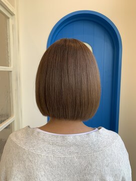 ヘアアンドライフ リー 山形北店(Re...) ピンク×ベージュ系カラー/艶髪ボブ/髪質改善/20代30代40代