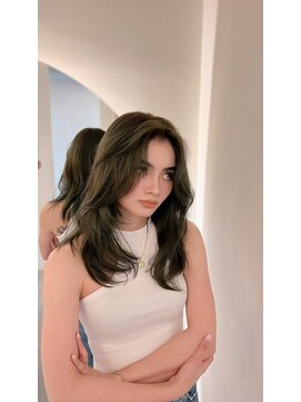 フィル 横浜(fil) LAレイヤー_前髪マチルダボブピンクベージュ