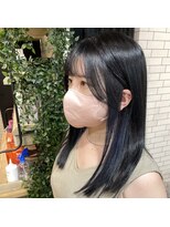 アシュレイ(ASHLEY)&nbsp;イヤリングカラーネイビーブルー インナーカラー 福島区
