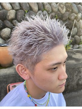 ヘアーパークキューブ シルバースパイキーショート