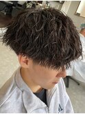 波巻きパーマツイストスパイラルパーマメンズマッシュパーマ