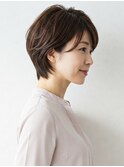 40代/50代/60代ひし形小顔ショートボブ絶壁解消白髪ぼかし△14