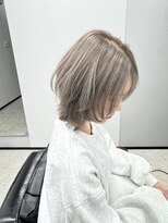 エクラヘア(ECLAT HAIR)&nbsp;くびれボブ×ホワイトベージュ