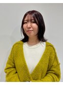 ツヤ感レッドブラウン　ミディアム