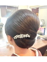訪問着お着付けアップスタイル 大人キレイ着物ヘア お呼ばれ
