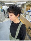 （（蜃気楼））くせ毛みたいなショートパーマ