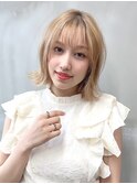 ダブルカラー♪透明感ブロンドベージュ